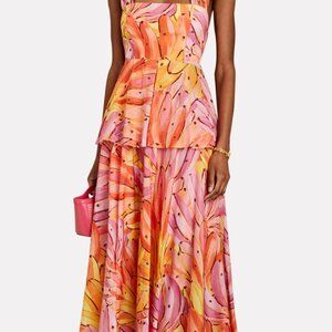 Farm Rio Ombré Bananas Cross Back Maxi Dress XS